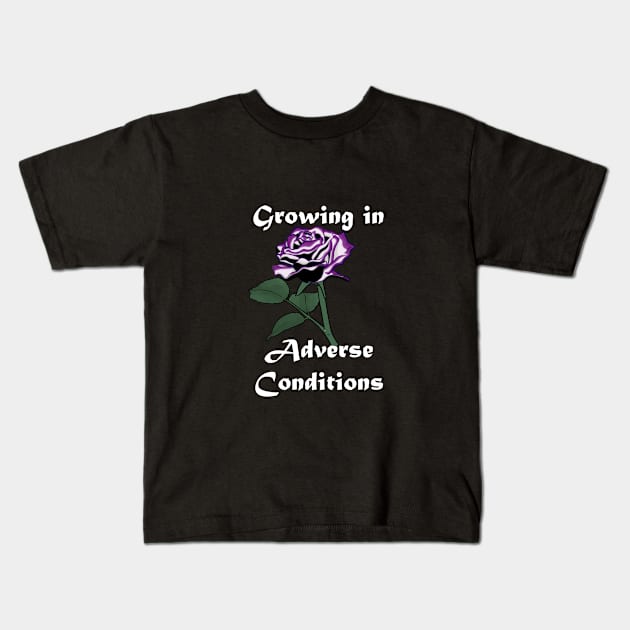 Asexual Pride Rose Kids T-Shirt by Show No Marcy 